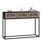 vidaXL Konsolentisch Schwarz 105x30x75 cm Holzwerkstoff und Eisen vidaXL Konsolentisch Schwarz 105x30x75 cm Holzwerkstoff und Eisen
