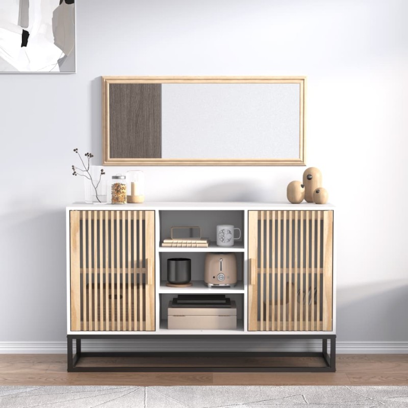 vidaXL Sideboard Weiß 105x30x65 cm Holzwerkstoff vidaXL Sideboard Weiß 105x30x65 cm Holzwerkstoff