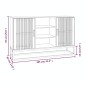 vidaXL Sideboard Weiß 105x30x65 cm Holzwerkstoff vidaXL Sideboard Weiß 105x30x65 cm Holzwerkstoff