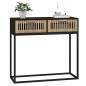vidaXL Konsolentisch Schwarz 80x30x75 cm Holzwerkstoff und Eisen vidaXL Konsolentisch Schwarz 80x30x75 cm Holzwerkstoff und Eisen