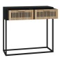 vidaXL Konsolentisch Schwarz 80x30x75 cm Holzwerkstoff und Eisen vidaXL Konsolentisch Schwarz 80x30x75 cm Holzwerkstoff und Eisen