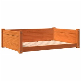 vidaXL Hundebett Wachsbraun 95,5x65,5x28 cm Massivholz Kiefer