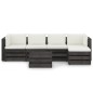 6-tlg. Garten-Lounge-Set mit Kissen Grau Imprägniertes Holz 6-tlg. Garten-Lounge-Set mit Kissen Grau Imprägniertes Holz