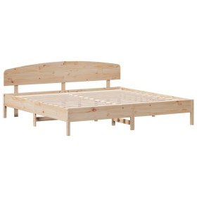 vidaXL Massivholzbett mit Kopfteil 200x200 cm Kiefer