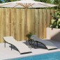 vidaXL Sonnenliege mit Kissen Schwarz 55x199x50 cm Poly Rattan vidaXL Sonnenliege mit Kissen Schwarz 55x199x50 cm Poly Rattan