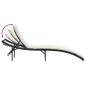 vidaXL Sonnenliege mit Kissen Schwarz 55x199x50 cm Poly Rattan vidaXL Sonnenliege mit Kissen Schwarz 55x199x50 cm Poly Rattan