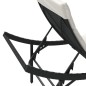 vidaXL Sonnenliege mit Kissen Schwarz 55x199x50 cm Poly Rattan vidaXL Sonnenliege mit Kissen Schwarz 55x199x50 cm Poly Rattan