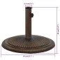 vidaXL Sonnenschirmständer Bronzen 45x45x30 cm Gusseisen vidaXL Sonnenschirmständer Bronzen 45x45x30 cm Gusseisen