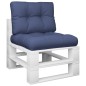 vidaXL Palettenkissen-Set Marineblau 60x40x12 cm Stoff vidaXL Palettenkissen-Set Marineblau 60x40x12 cm Stoff