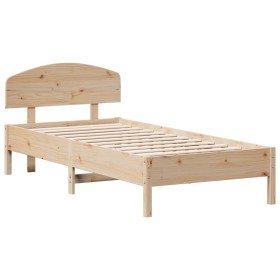 vidaXL Massivholzbett mit Kopfteil 90x200 cm Kiefer
