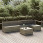 vidaXL 6-tlg. Garten-Lounge-Set mit Kissen Grau Poly Rattan vidaXL 6-tlg. Garten-Lounge-Set mit Kissen Grau Poly Rattan