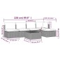 vidaXL 6-tlg. Garten-Lounge-Set mit Kissen Grau Poly Rattan vidaXL 6-tlg. Garten-Lounge-Set mit Kissen Grau Poly Rattan