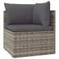 vidaXL 5-tlg. Garten-Lounge-Set mit Kissen Grau Poly Rattan vidaXL 5-tlg. Garten-Lounge-Set mit Kissen Grau Poly Rattan