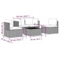 vidaXL 5-tlg. Garten-Lounge-Set mit Kissen Grau Poly Rattan vidaXL 5-tlg. Garten-Lounge-Set mit Kissen Grau Poly Rattan