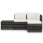 4-tlg. Garten-Lounge-Set mit Kissen Grau Imprägniertes Holz 4-tlg. Garten-Lounge-Set mit Kissen Grau Imprägniertes Holz