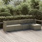 vidaXL 5-tlg. Garten-Lounge-Set mit Kissen Grau Poly Rattan vidaXL 5-tlg. Garten-Lounge-Set mit Kissen Grau Poly Rattan