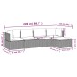 vidaXL 5-tlg. Garten-Lounge-Set mit Kissen Grau Poly Rattan vidaXL 5-tlg. Garten-Lounge-Set mit Kissen Grau Poly Rattan