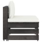 3-tlg. Garten-Lounge-Set mit Kissen Grau Imprägniertes Holz 3-tlg. Garten-Lounge-Set mit Kissen Grau Imprägniertes Holz