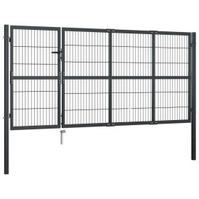 vidaXL Gartentor mit Pfosten Stahl 350×120 cm Anthrazit