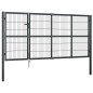 vidaXL Gartentor mit Pfosten Stahl 350×120 cm Anthrazit vidaXL Gartentor mit Pfosten Stahl 350×120 cm Anthrazit