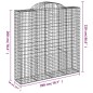vidaXL Gabionen mit Hochbogen 10Stk. 200x50x200/220cm Verzinktes Eisen vidaXL Gabionen mit Hochbogen 10Stk. 200x50x200/220cm Verzinktes Eisen