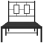 vidaXL Bettgestell mit Kopfteil Metall Schwarz 75x190 cm vidaXL Bettgestell mit Kopfteil Metall Schwarz 75x190 cm