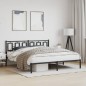 vidaXL Bettgestell mit Kopfteil Metall Schwarz 183x213 cm vidaXL Bettgestell mit Kopfteil Metall Schwarz 183x213 cm