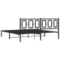vidaXL Bettgestell mit Kopfteil Metall Schwarz 183x213 cm vidaXL Bettgestell mit Kopfteil Metall Schwarz 183x213 cm