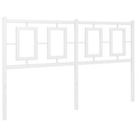 vidaXL Kopfteil Metall Weiß 135 cm