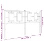 vidaXL Kopfteil Metall Weiß 135 cm