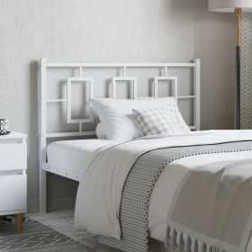 vidaXL Kopfteil Metall Weiß 107 cm