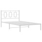 vidaXL Bettgestell mit Kopfteil Metall Weiß 107x203 cm vidaXL Bettgestell mit Kopfteil Metall Weiß 107x203 cm