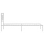 vidaXL Bettgestell mit Kopfteil Metall Weiß 107x203 cm vidaXL Bettgestell mit Kopfteil Metall Weiß 107x203 cm