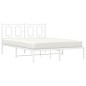 vidaXL Bettgestell mit Kopfteil Metall Weiß 140x190 cm vidaXL Bettgestell mit Kopfteil Metall Weiß 140x190 cm