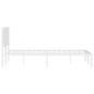 vidaXL Bettgestell mit Kopfteil Metall Weiß 140x190 cm vidaXL Bettgestell mit Kopfteil Metall Weiß 140x190 cm