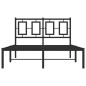 vidaXL Bettgestell mit Kopfteil Metall Schwarz 120x190 cm vidaXL Bettgestell mit Kopfteil Metall Schwarz 120x190 cm