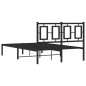 vidaXL Bettgestell mit Kopfteil Metall Schwarz 120x190 cm vidaXL Bettgestell mit Kopfteil Metall Schwarz 120x190 cm