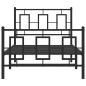 vidaXL Bettgestell mit Kopf- und Fußteil Metall Schwarz 90x200 cm vidaXL Bettgestell mit Kopf- und Fußteil Metall Schwarz 90x200 cm