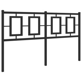 vidaXL Kopfteil Metall Schwarz 135 cm