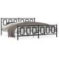vidaXL Bettgestell mit Kopf- und Fußteil Metall Schwarz 193x203 cm vidaXL Bettgestell mit Kopf- und Fußteil Metall Schwarz 193x203 cm