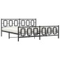 vidaXL Bettgestell mit Kopf- und Fußteil Metall Schwarz 193x203 cm vidaXL Bettgestell mit Kopf- und Fußteil Metall Schwarz 193x203 cm