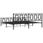 vidaXL Bettgestell mit Kopf- und Fußteil Metall Schwarz 193x203 cm vidaXL Bettgestell mit Kopf- und Fußteil Metall Schwarz 193x203 cm