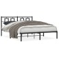 vidaXL Bettgestell mit Kopfteil Metall Schwarz 160x200 cm vidaXL Bettgestell mit Kopfteil Metall Schwarz 160x200 cm