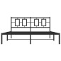 vidaXL Bettgestell mit Kopfteil Metall Schwarz 160x200 cm vidaXL Bettgestell mit Kopfteil Metall Schwarz 160x200 cm