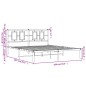 vidaXL Bettgestell mit Kopfteil Metall Schwarz 160x200 cm vidaXL Bettgestell mit Kopfteil Metall Schwarz 160x200 cm