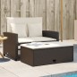 vidaXL Gartensofa mit Kissen 2-Sitzer Braun Poly Rattan vidaXL Gartensofa mit Kissen 2-Sitzer Braun Poly Rattan
