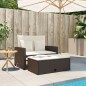 vidaXL Gartensofa mit Kissen 2-Sitzer Braun Poly Rattan vidaXL Gartensofa mit Kissen 2-Sitzer Braun Poly Rattan