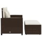vidaXL Gartensofa mit Kissen 2-Sitzer Braun Poly Rattan vidaXL Gartensofa mit Kissen 2-Sitzer Braun Poly Rattan