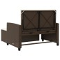 vidaXL Gartensofa mit Kissen 2-Sitzer Braun Poly Rattan vidaXL Gartensofa mit Kissen 2-Sitzer Braun Poly Rattan