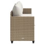 vidaXL Sonnenliege mit Kissen Beige Poly Rattan vidaXL Sonnenliege mit Kissen Beige Poly Rattan